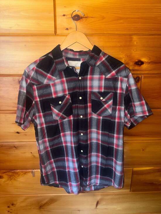 Aeropostale Other - Aeropostale Men's Short Sleeve Plaid Western Pearl Snap Shirt